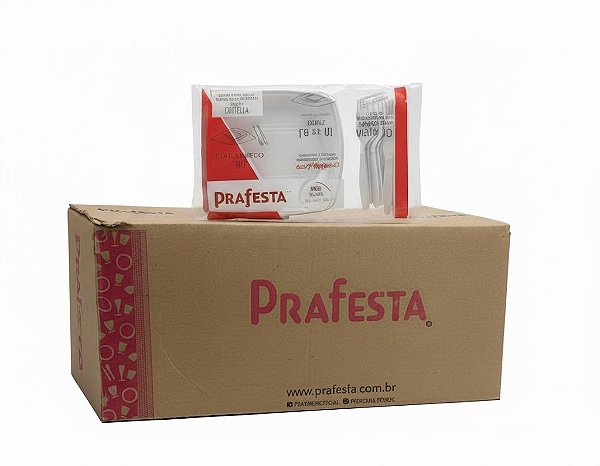 Caixa Kit Churrasco Quadrado Branco Prafesta - c/ 20 kits.