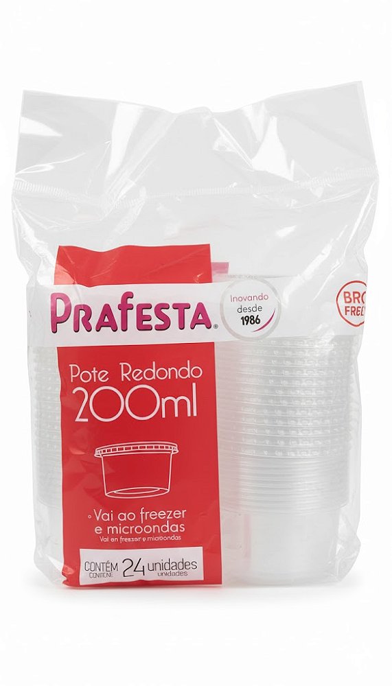 Pote c/ Tampa 200ml Redondo Prafesta - c/ 24 und.