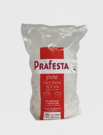 Pote c/ Lacre 500ml Redondo Prafesta - c/ 10 und