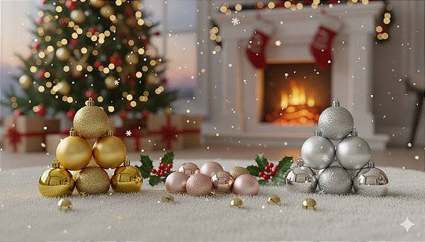 Bolas Natalinas n° 6 - kit c/ 6 und