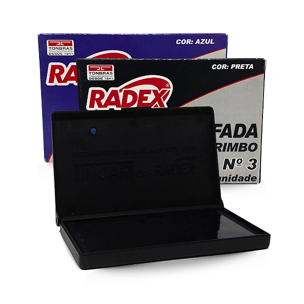 Almofada para Carimbo N°3 Preto Azul Radex Un.