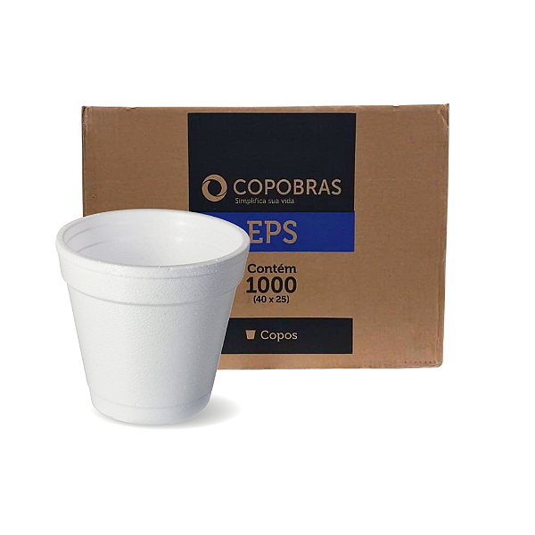 Copo Térmico EPS Isopor 60 ml Copobras Cx 1000 Unidades