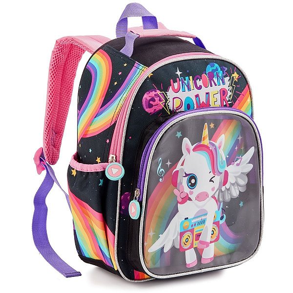 Mochila Costas Creche Infantil Unicórnio Resistente Meninas