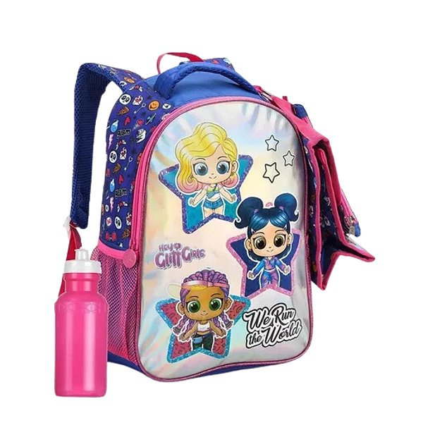 Kit Mochila Infantil Boneca Costas Meninas Estojo Lancheira