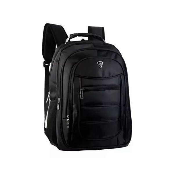 Mochila Bolsa Masculina Preta Reforçada Notebook Grande