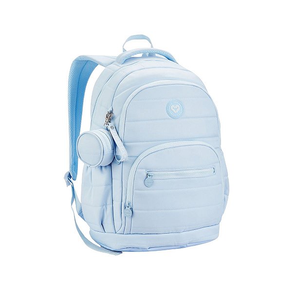 Mochila Juvenil Matelassê Porta Moeda Chaveiro Feminina