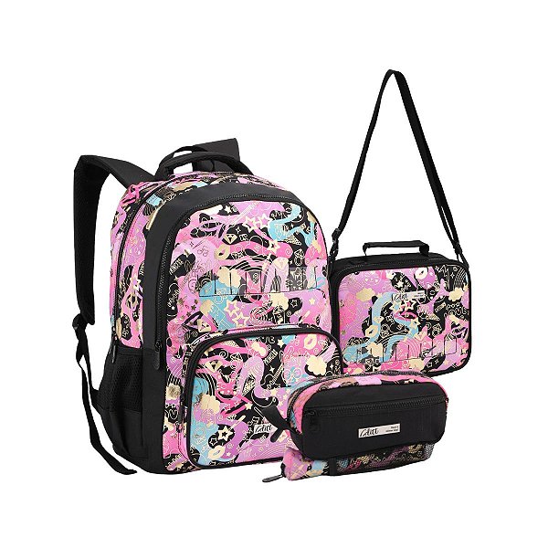 Kit Mochila Costas Juvenil Customização Estilosa Meninas