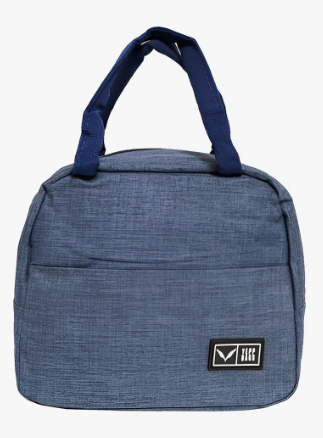 Lancheira Feminina Térmica Grande Reforçada Escolar Trabalho Cor Azul