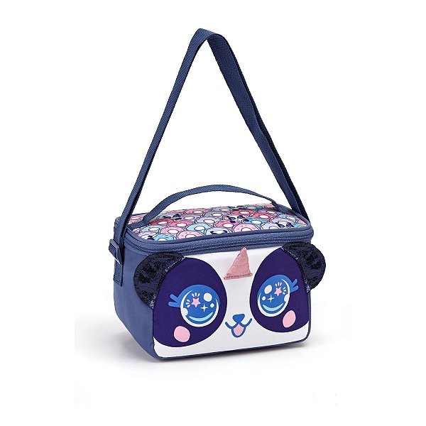Lancheira Térmica Escolar Gatinha Panda Infantil Meninas