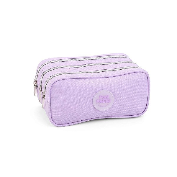 Estojo Triplo Feminino Escolar Moderno e Espaçoso Organizador