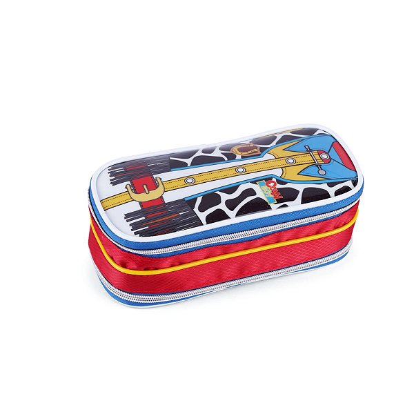 Estojo Duplo Cowboy Infantil Escolar Meninos Organizador