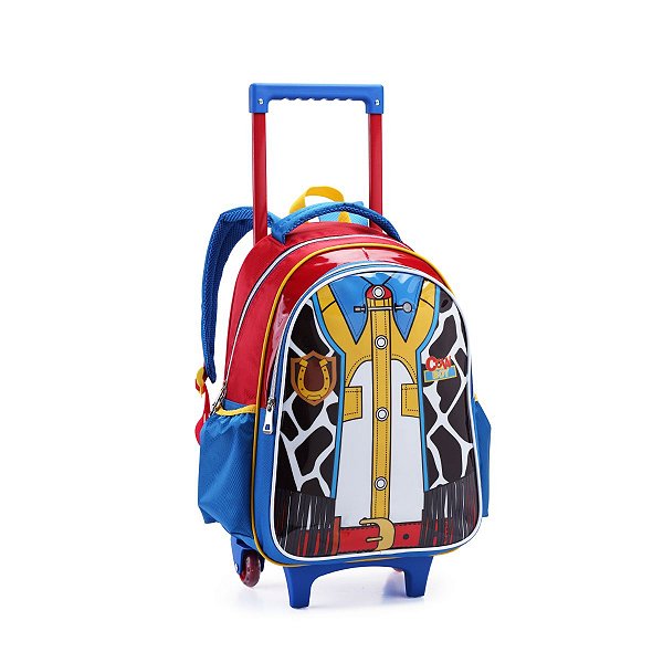 Mochila De Rodinhas Infantil Cowboy Escolar Meninos