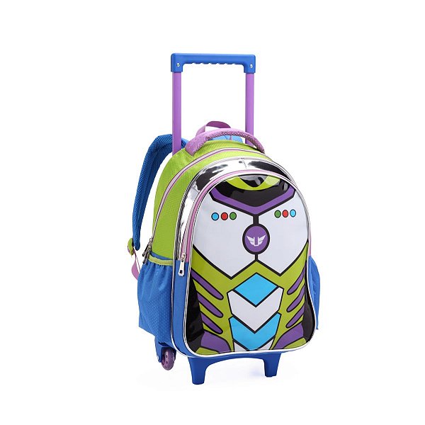 Mochila De Rodinhas Herói Espacial Infantil Escolar Meninos