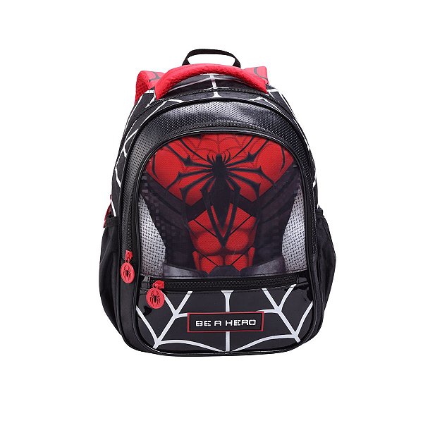 Mochila Escolar Infantil Meninos Spider Dark Grande