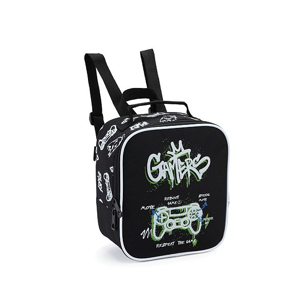 Lancheira Térmica Gamer Escolar Com Alças Ajustáveis Meninos