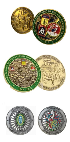 Moeda Feb 70 Feb 75 Exército Comemorativas Lote 3 Moedas
