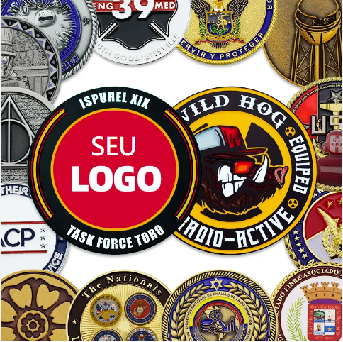 Produção de lote de moedas personalizadas 50 moedas