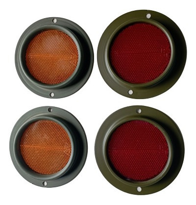 Jogo Refletor Olho De Gato Para Jeeps E Viaturas Militares