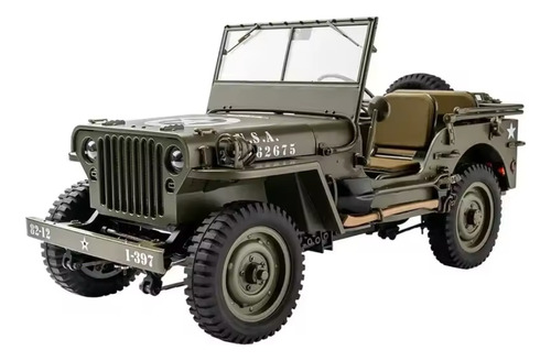 Jeep Willys Mb 1942 Rádio Controle 1:12 Segunda Guerra