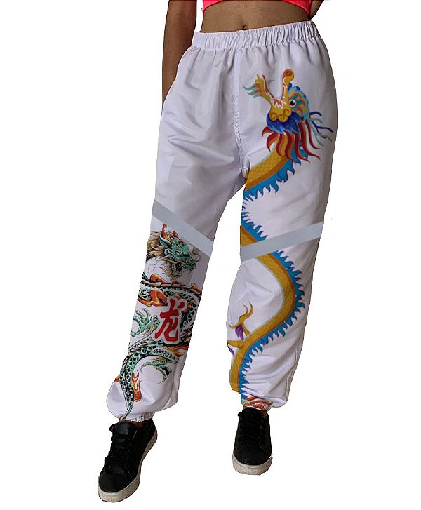 Calça de Tactel Tecido Leve | Dragões Com Faixa Refletiva