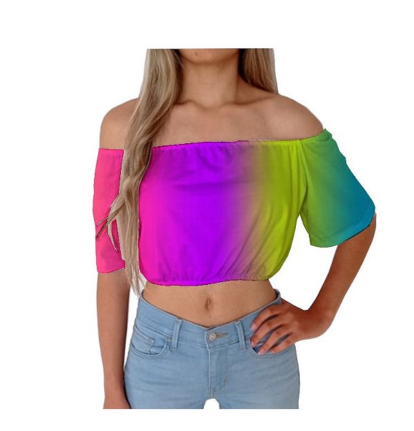 Cropped Ciganinha | Degrade Colorido