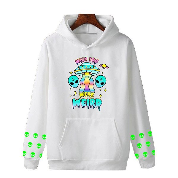 Blusa de Moletom Canguru | Nave Et Mangas Et Verde