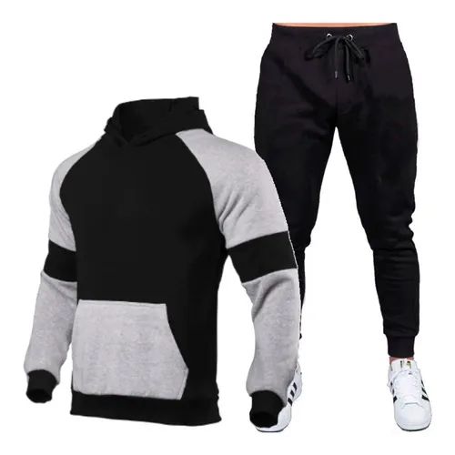 Conjunto de Moletom Casaco e Calça.