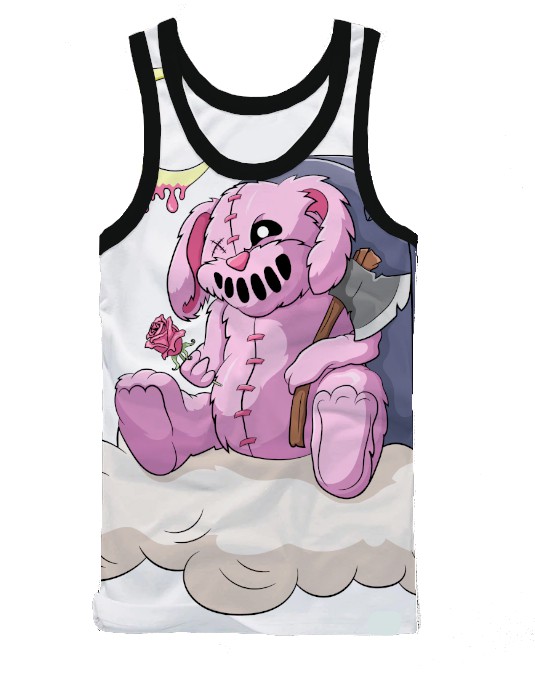 Regata Masculina Tecido Elastano Superior MD7 | Coelho Assustador