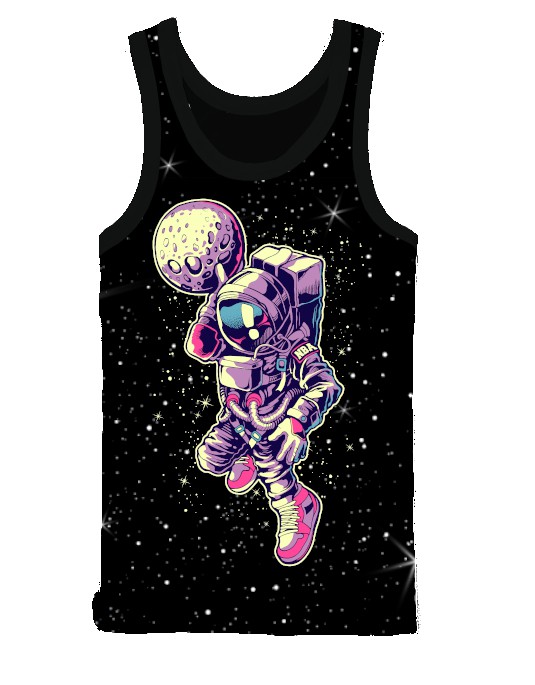 Regata Esportiva Masculina Tecido Elastano Superior MD14 | Astronauta Planeta