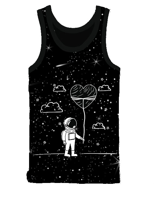 Regata Esportiva Masculina Tecido Elastano Superior MD15 | Astronauta Balão