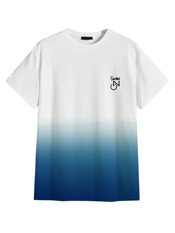 Camiseta Masculina Tecido Elastano Superior Swag On | Degrade Azul