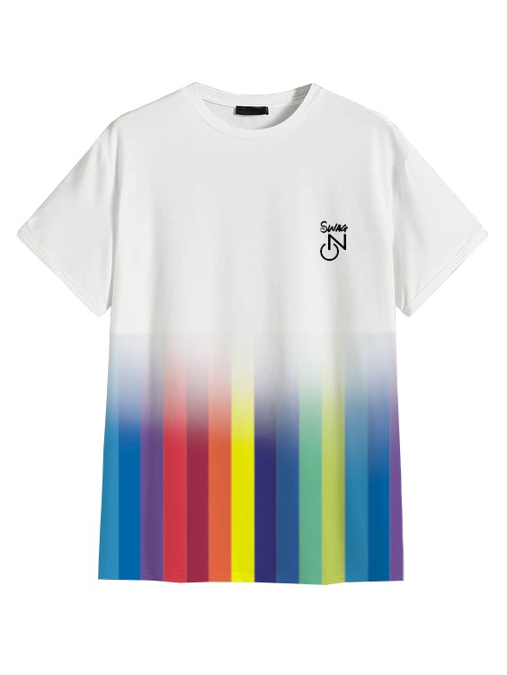 Camiseta Masculina Tecido Elastano Superior Swag On | Degrade Colorido