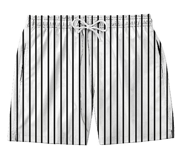 Short Masculino de Tactel | Listras P&B