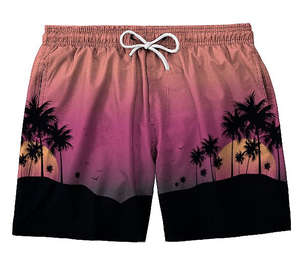 Short Masculino de Tactel | Paisagem Coqueiros