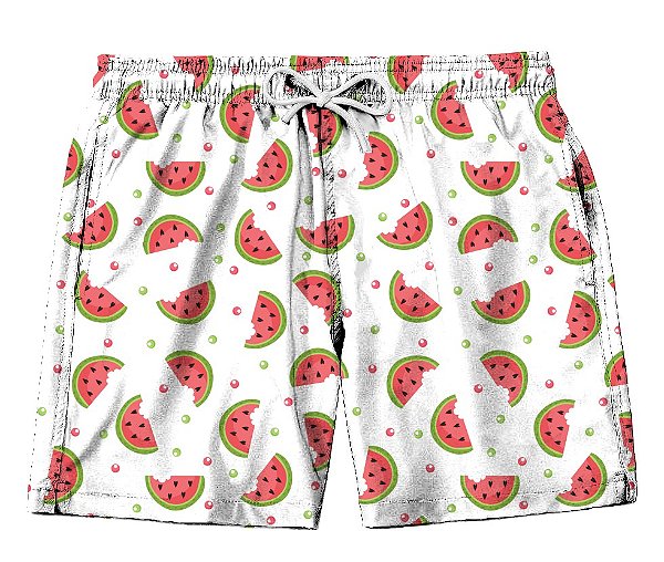 Short Masculino de Tactel | Melancias