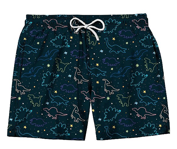 Short Masculino de Tactel | Dinossauros
