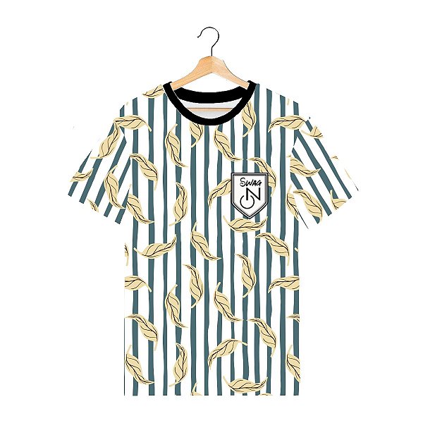 Camiseta Masculina Tecido Elastano Superior | Folhas Secas Swag On