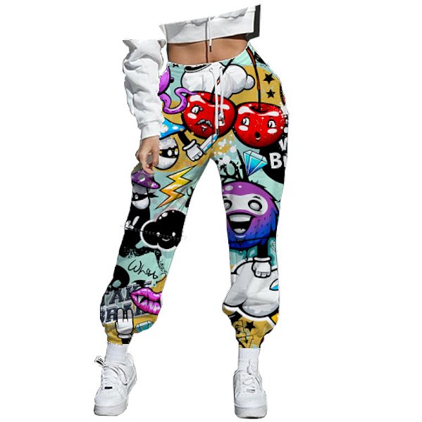 Calça Feminina de Moletom | Cereja Grafite