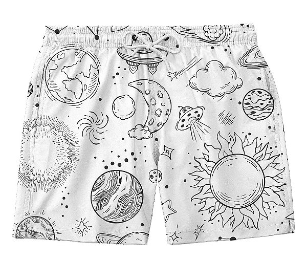 Short Masculino de Tactel | Planetas