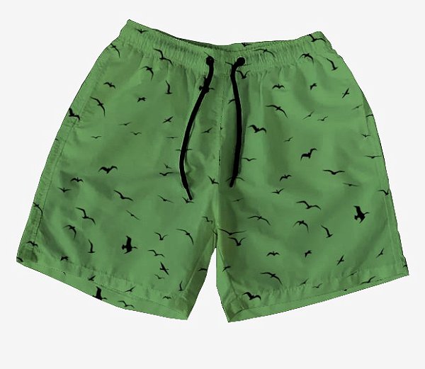 Short Masculino de Tactel | Passáros