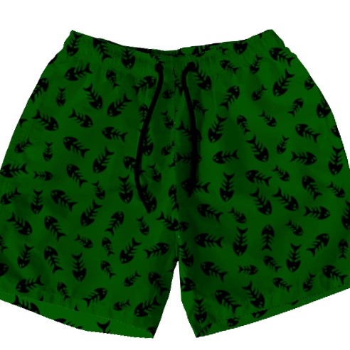 Short Masculino de Tactel | Esqueletos de Peixe