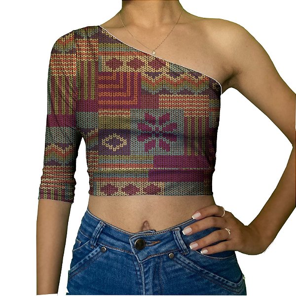 Cropped Uma Manga | Mosaico