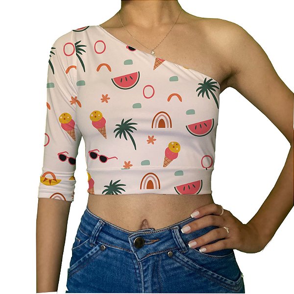 Cropped Uma Manga | Verão