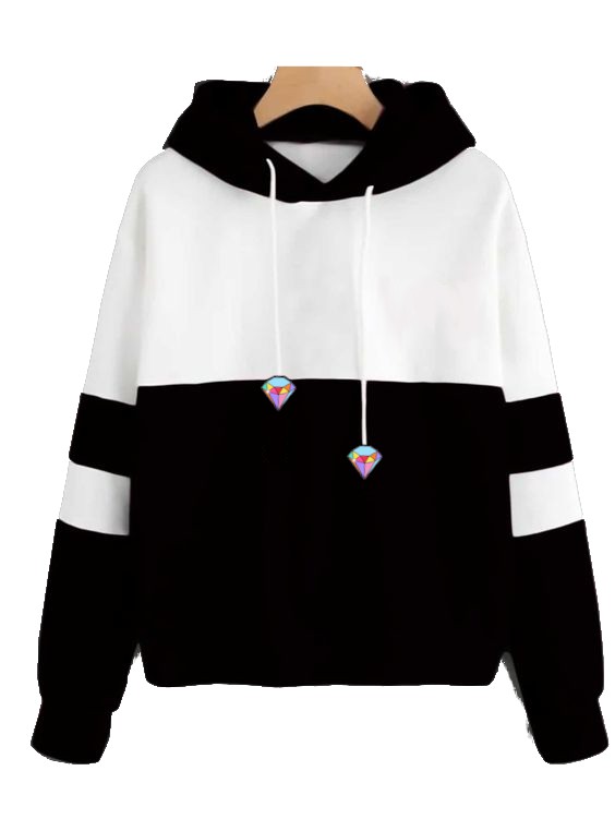 Blusa de Moletom P&B | Pin Diamante