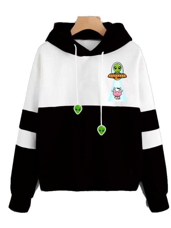 Blusa de Moletom P&B | Nave Vaquinha e Pin Et