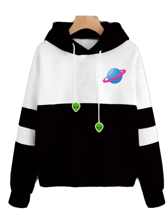 Blusa de Moletom P&B | Saturno e Pin Et