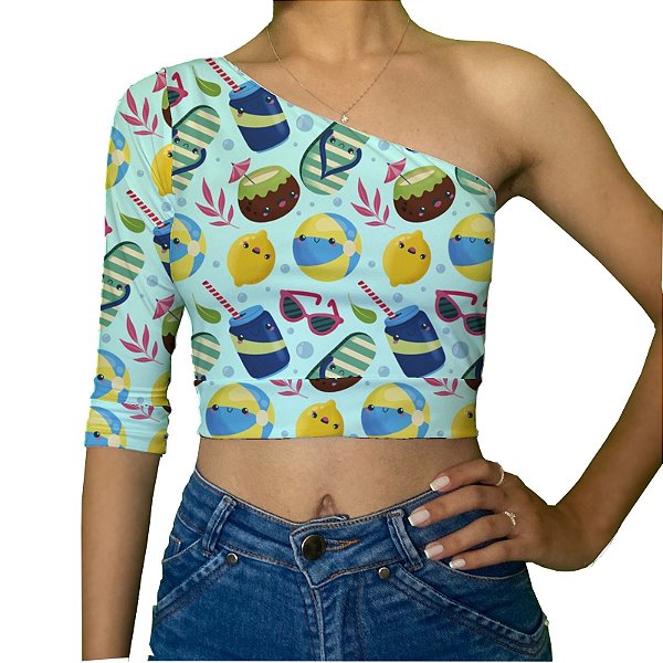 Cropped Uma Manga | Praia Verão