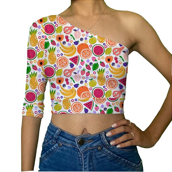 Cropped Uma Manga | Mix frutas