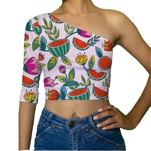 Cropped Uma Manga | Melancias