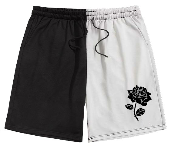 Bermuda Masculina de Moletom |  P&B Rosa Preta